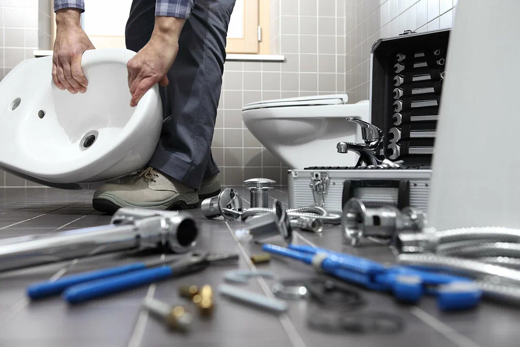 Plumbing tools prepared for a bathroom repair in Smyrna